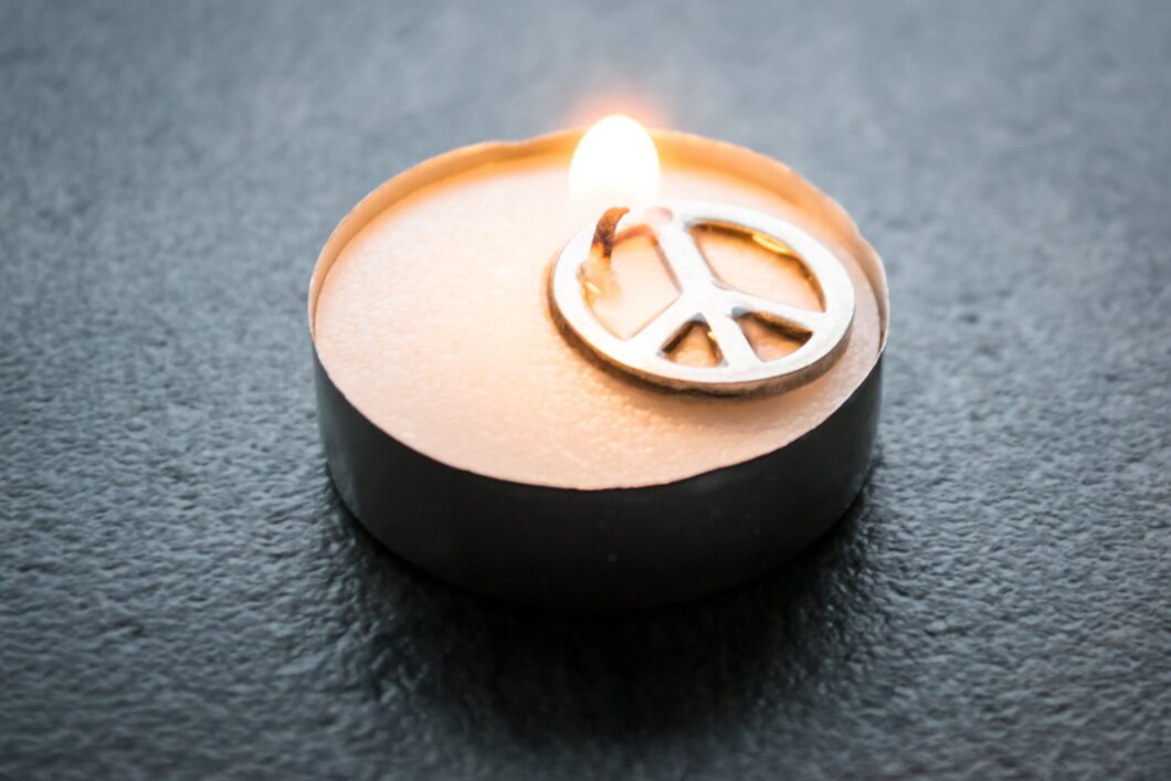 Mindfulness Exercises for Anxiety Relief, Photo of a Peace Sign and Candle