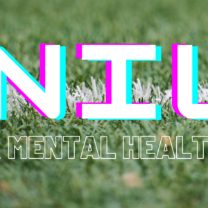 NIL Impact on Mental Health - photo of NIL word on football field