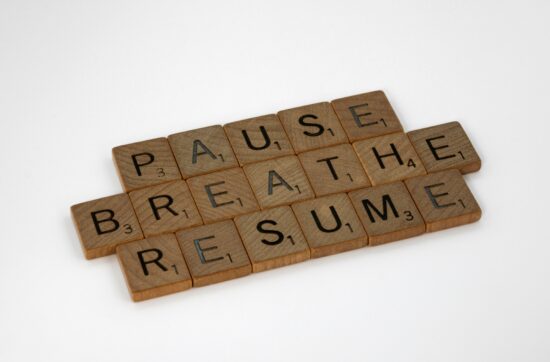 Tips For When You Are Feeling Overwhelmed - Photo of blocks that say Pause, Breathe, Resume