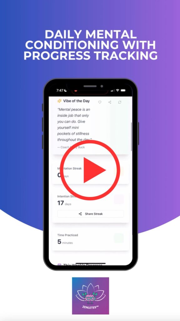Athlete Mindfulness App Zenletes™ Video Demonstration